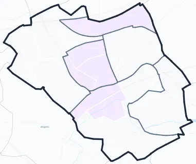 Carte de densité de population étudiante de Liévin