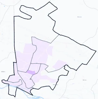 Carte de densité de population étudiante de Pau