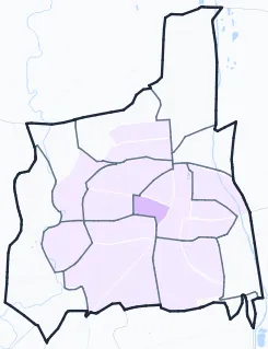 Carte de densité de population étudiante de Tarbes