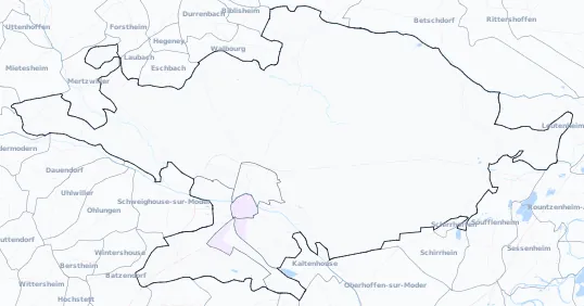 Carte de densité de population étudiante de Haguenau