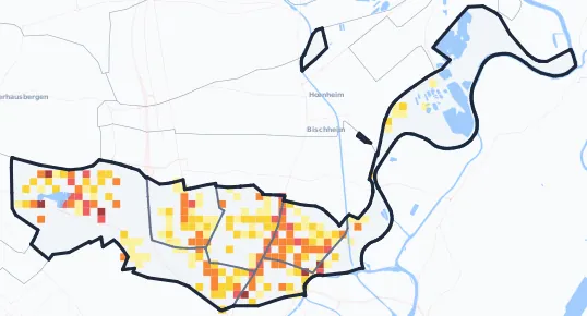 Carte des commerces de Schiltigheim