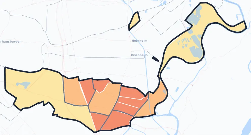 Carte de densité de population de Schiltigheim