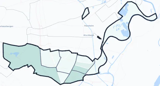 Carte de densité d'emplois salariés estimés de Schiltigheim