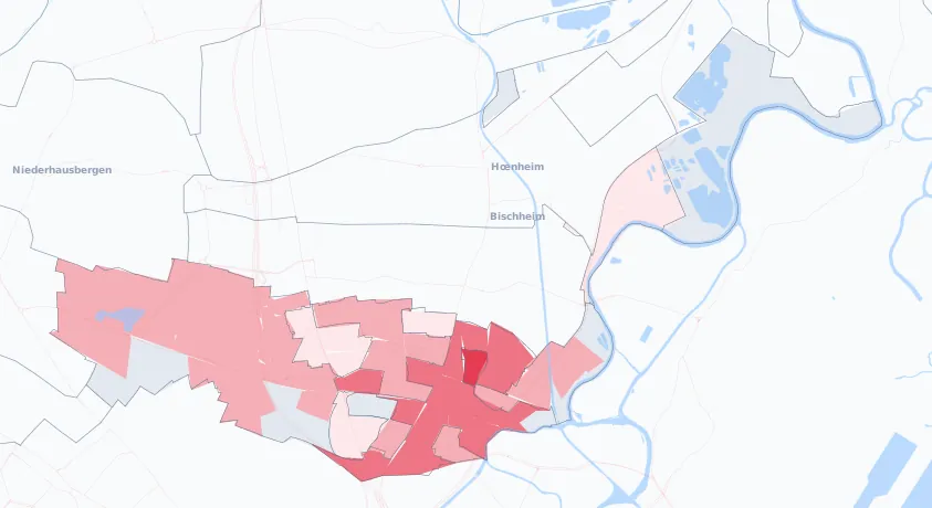 Carte de la valeur locative de référence de Schiltigheim