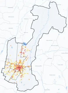 Carte des commerces de Colmar