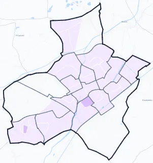 Carte de densité de population étudiante de Mulhouse