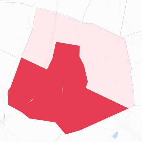 Carte de la valeur locative de référence de Bron
