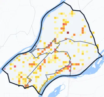 Carte des commerces de Caluire-et-Cuire