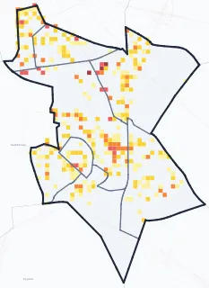 Carte des commerces de Vénissieux