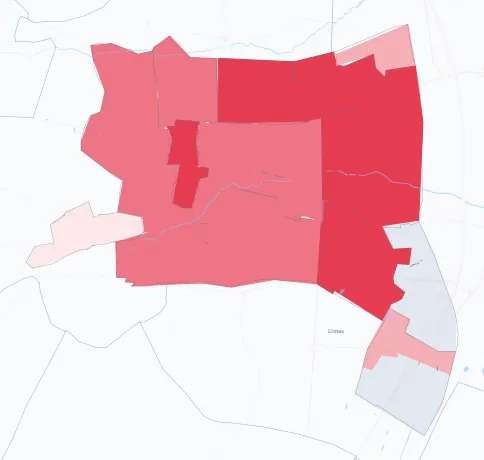 Carte de la valeur locative de référence de Villefranche-sur-Saône