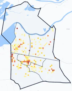 Carte des commerces de Meyzieu