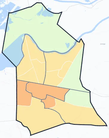 Carte de densité de population de Meyzieu