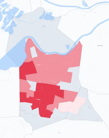 Carte de la valeur locative de référence de Meyzieu