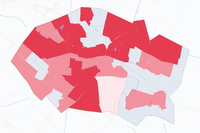 Carte de la valeur locative de référence de Saint-Priest