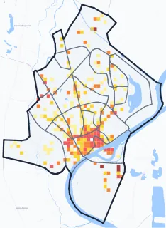 Carte des commerces de Chalon-sur-Saône
