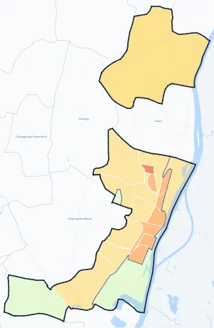 Carte de densité de population de Mâcon