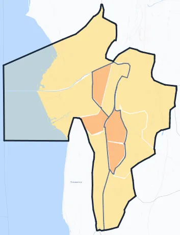 Carte de densité de population de Aix-les-Bains