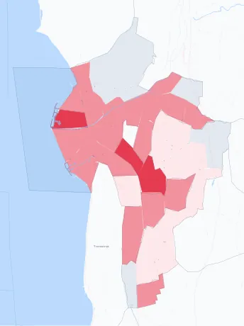 Carte de la valeur locative de référence de Aix-les-Bains