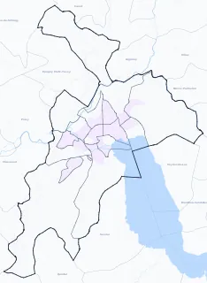 Carte de densité de population étudiante de Annecy