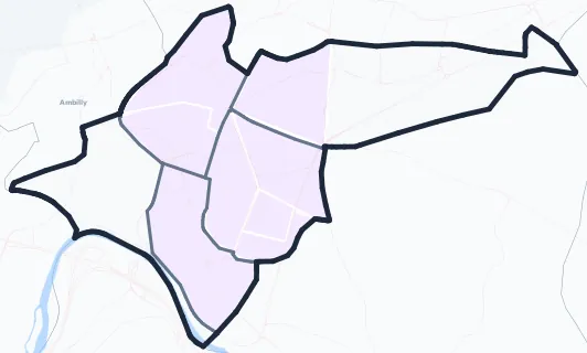 Carte de densité de population étudiante de Annemasse