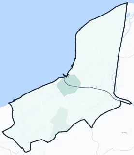 Carte de densité d'emploi (répartition estimée) de Thonon-les-Bains