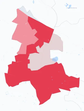 Carte de la valeur locative de référence de Pontault-Combault