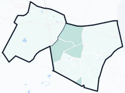 Carte de densité d'emplois salariés estimés de Le Chesnay-Rocquencourt
