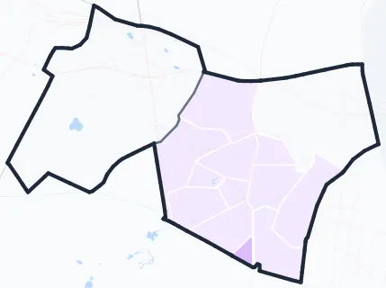 Carte de densité de population étudiante de Le Chesnay-Rocquencourt