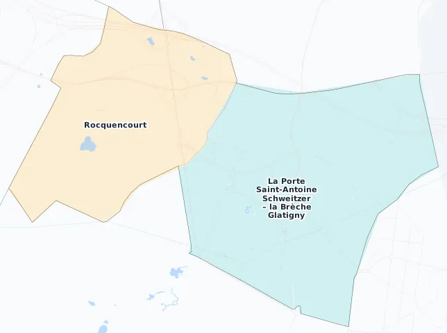 Carte des arrondissements et quartiers de Le Chesnay-Rocquencourt