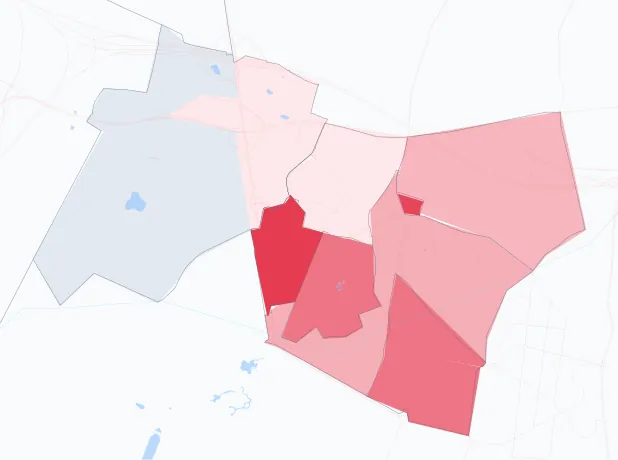 Carte de la valeur locative de référence de Le Chesnay-Rocquencourt