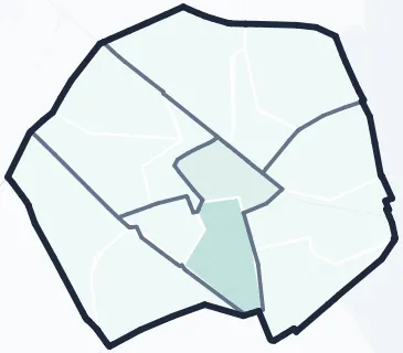 Carte de densité d'emplois salariés estimés de Houilles