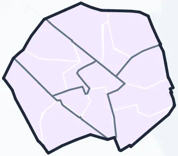 Carte de densité de population étudiante de Houilles