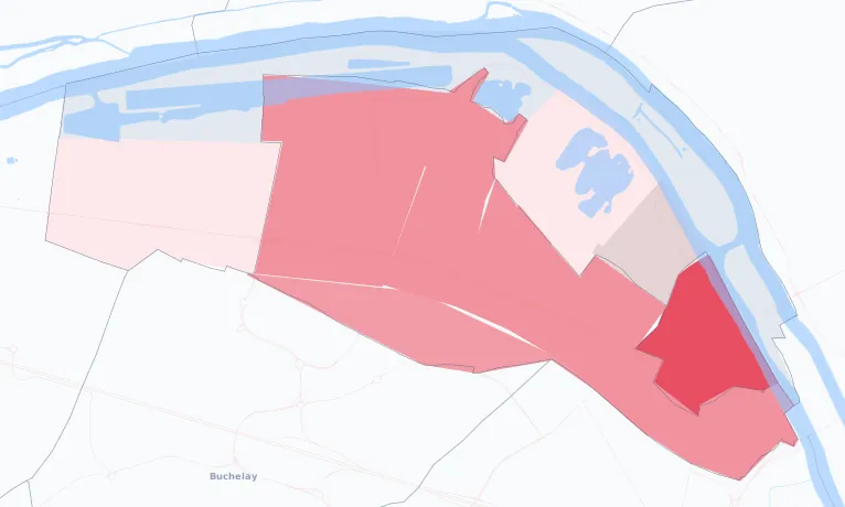 Carte de la valeur locative de référence de Mantes-la-Jolie
