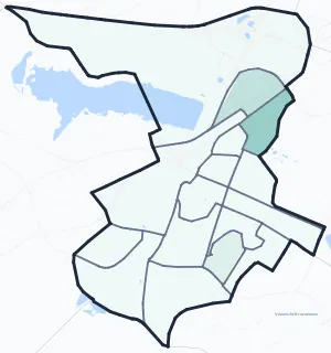 Carte de densité d'emplois salariés estimés de Montigny-le-Bretonneux