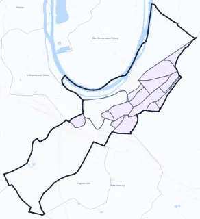 Carte de densité de population étudiante de Poissy
