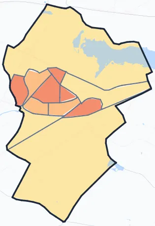 Carte de densité de population de Trappes