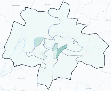 Carte de densité d'emplois salariés estimés de Niort
