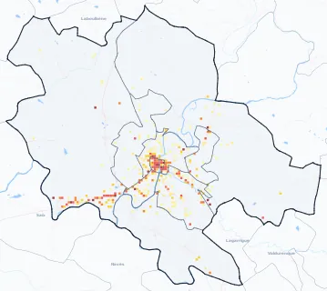 Carte des commerces de Castres