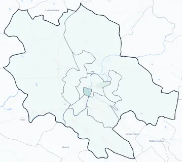 Carte de densité d'emplois salariés estimés de Castres