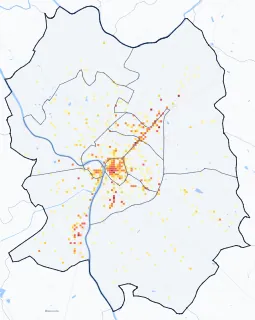 Carte des commerces de Montauban