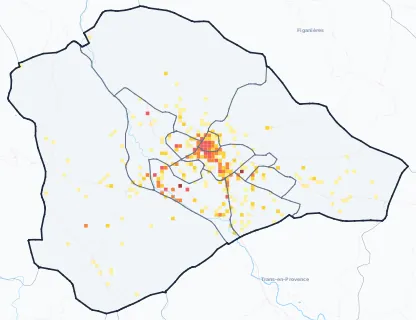 Carte des commerces de Draguignan