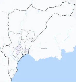 Carte de densité de population étudiante de Fréjus
