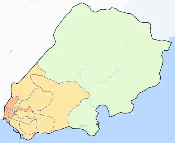Carte de densité de population de Saint-Raphaël