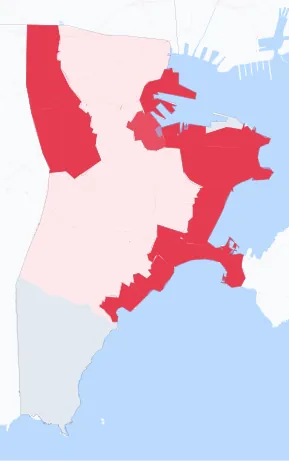 Carte de la valeur locative de référence de La Seyne-sur-Mer