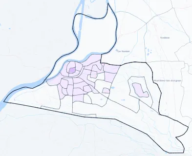 Carte de densité de population étudiante de Avignon