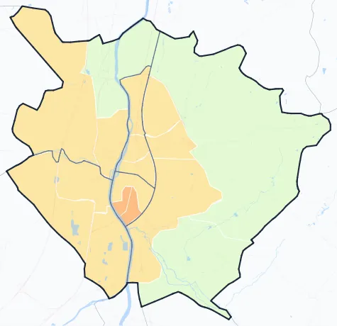 Carte de densité de population de Châtellerault