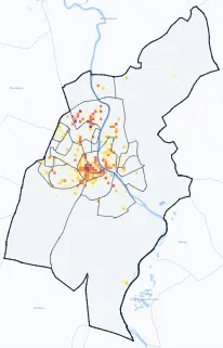 Carte des commerces de Auxerre