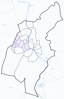 Carte de densité de population étudiante de Auxerre