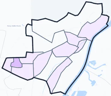 Carte de densité de population étudiante de Athis-Mons