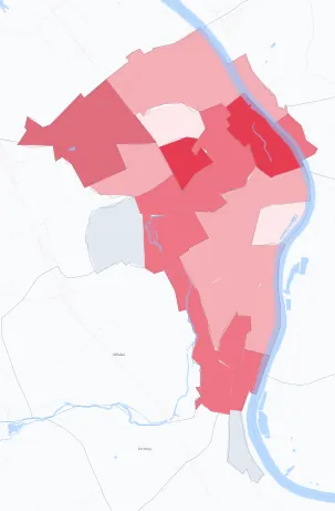 Carte de la valeur locative de référence de Corbeil-Essonnes